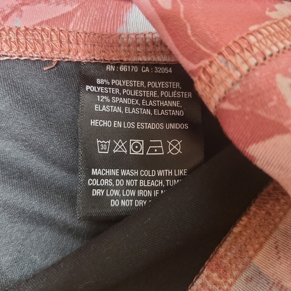 Daily Practice Anthropologie Small Allie Leggings Pink Floral Watercolor - Picture 5 of 7